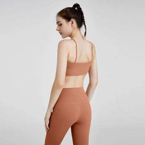 Women's Stylish Naked Feeling Sport Tank Yoga Pant Suits