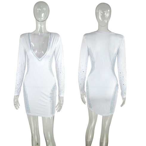 Women's Stylish Plus Size Hip Wrap Patchwork Dress