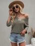 Women's Stylish Pullover V Neck Sweater Knit Tops