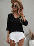 Women's Stylish Pullover V Neck Sweater Knit Tops