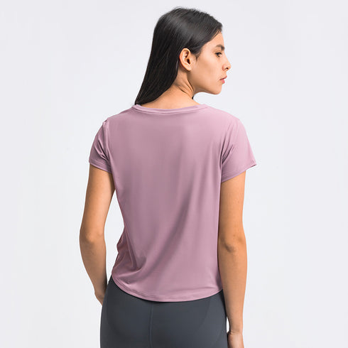 Women's Stylish Quick Dry Bodybuilding Loose Yoga Athletic T-Shirt