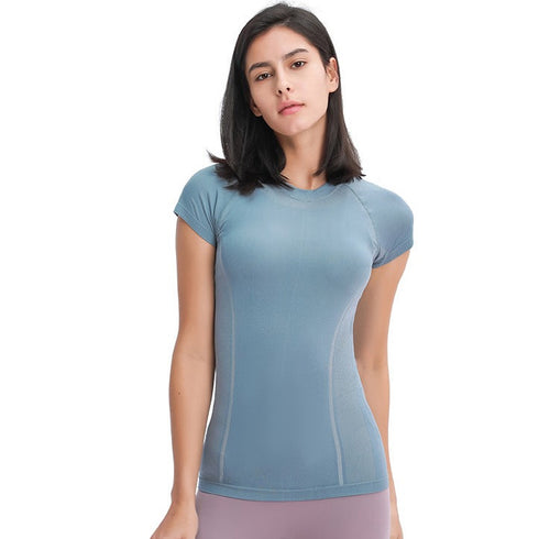 Women's Stylish Quick Dry Stretchy Yoga Athletic T-Shirt