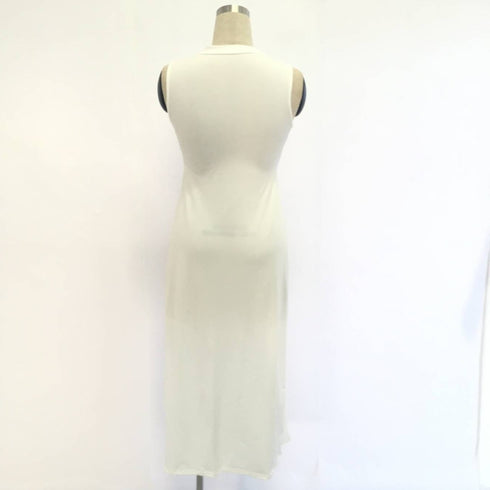 Women's Stylish Sexy Sleeveless Mesh Patchwork Dresses