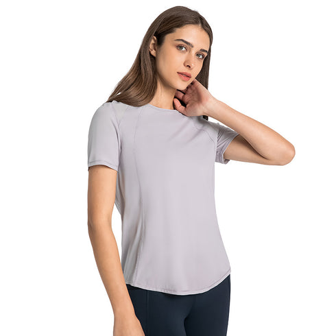 Women's Stylish Yoga Athletic Running Round Neck T-Shirt