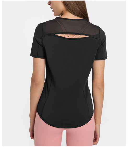 Women's Stylish Yoga Athletic Running Round Neck T-Shirt