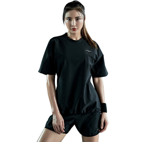 Women's Summer Running Sweat T-shirt Shorts Sauna Suits