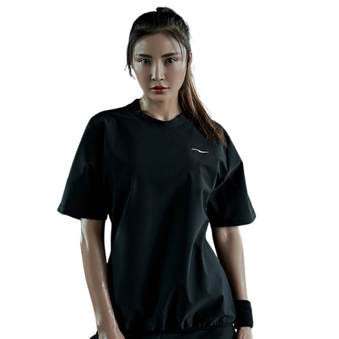 Women's Summer Running Sweat T-shirt Shorts Sauna Suits
