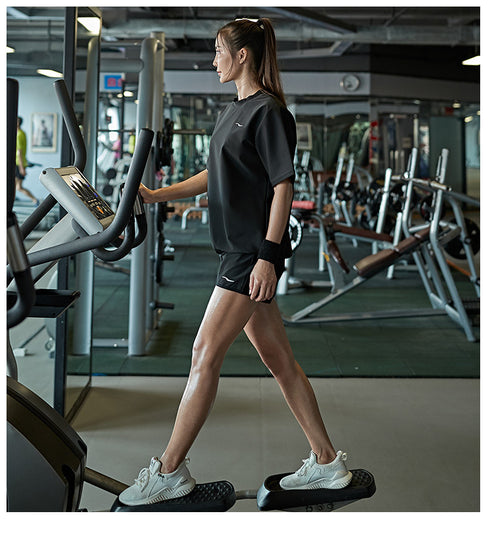 Women's Summer Running Sweat T-shirt Shorts Sauna Suits