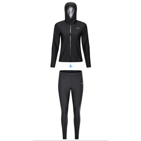 Women's Sweat Bodybuilding Sauna Suits Plus Size Jacket Pants