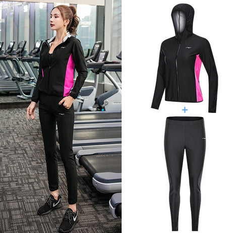 Women's Sweat Sauna Suits Plus Size Long Sleeve Tops Pants