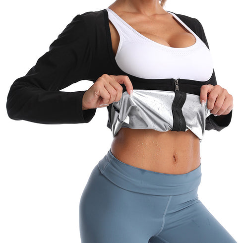 Women's Sweat Waist Trainer Sauna Shirt Workout Shapewear