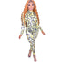 Women's Temperament High Neck Printed Slim Jumpsuits