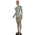 Women's Temperament High Neck Printed Slim Jumpsuits
