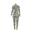 Women's Temperament High Neck Printed Slim Jumpsuits