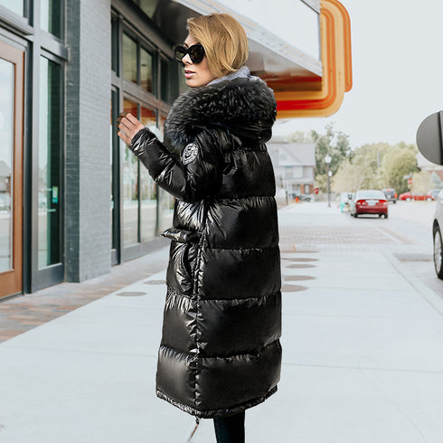Women's Thick Cotton-padded Faux Fur Long Coats