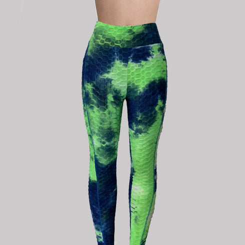 Women's Tie-dye Hi-Waist Stretchy Fitness Yoga Pants