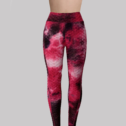 Women's Tie-dye Hi-Waist Stretchy Fitness Yoga Pants