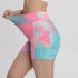 Women's Tie-dye High Waist Lift Hips Running Yoga Shorts