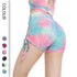 Women's Tie-dye Lift Hips Running Yoga Drawstring Shorts