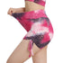 Women's Tie-dye Lift Hips Running Yoga Drawstring Shorts