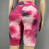 Women's Tie-dye Print Slim Bodybuilding Yoga Shorts
