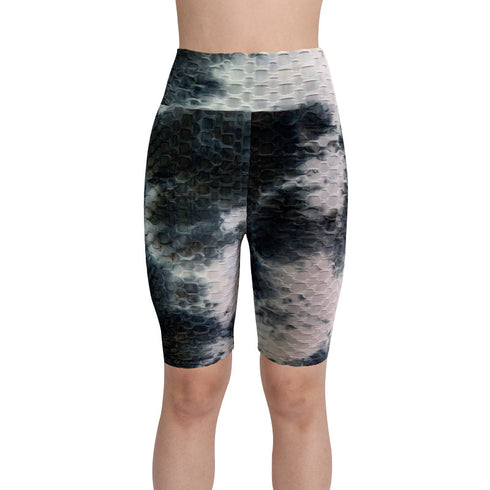 Women's Tie-dye Print Slim Bodybuilding Yoga Shorts
