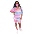 Women's Tie-dye Shorts Loungewear Two Piece Outfits
