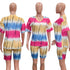 Women's Tie-dye Shorts Loungewear Two Piece Outfits