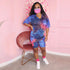 Women's Tie-dye Shorts Loungewear Two Piece Outfits