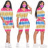Women's Tie-dye Shorts Loungewear Two Piece Outfits