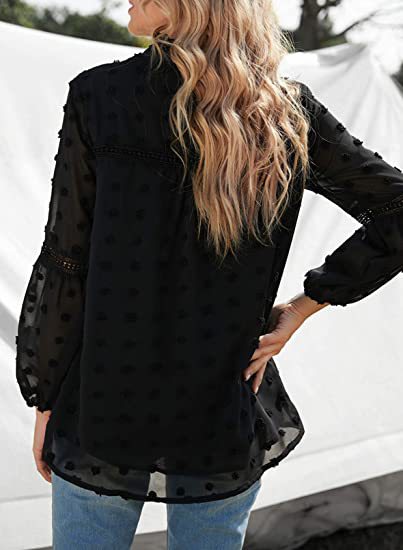 Women's Tops Bud Silk Shirt Loose Blouse Chiffon Shirt