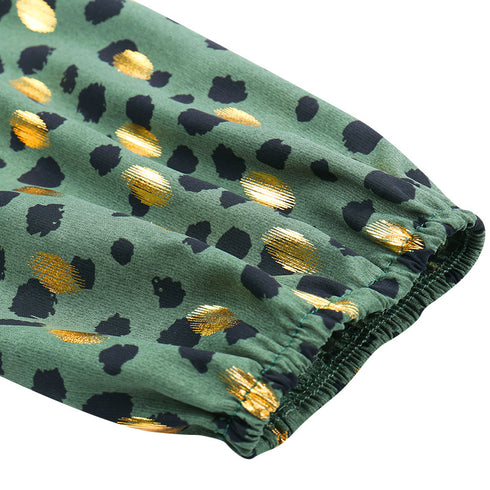 Women's Tops Floral Print Long Sleeve Loose Blouse Chiffon Shirt