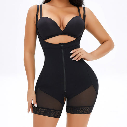 Women's Plus Size Fajas Colombianas Open Bust Body Shaper Shorts