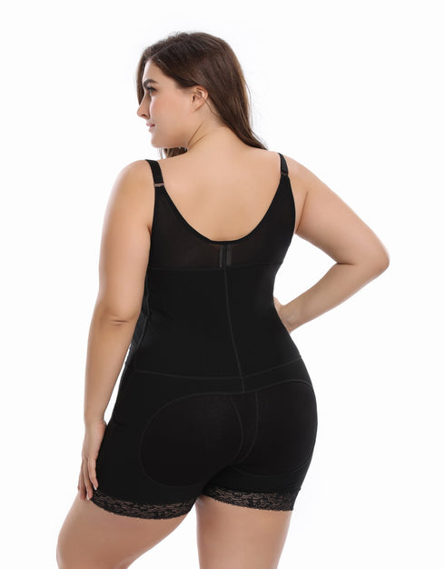 Women's Tummy Control Plus Size Braless Full Body Shaper Fajas Colombianas