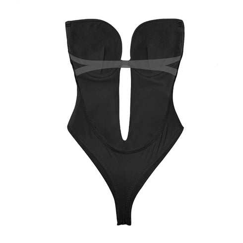 Women's Tummy Tightening Hip Lift Bodysuit Built-in Bra Shapewear