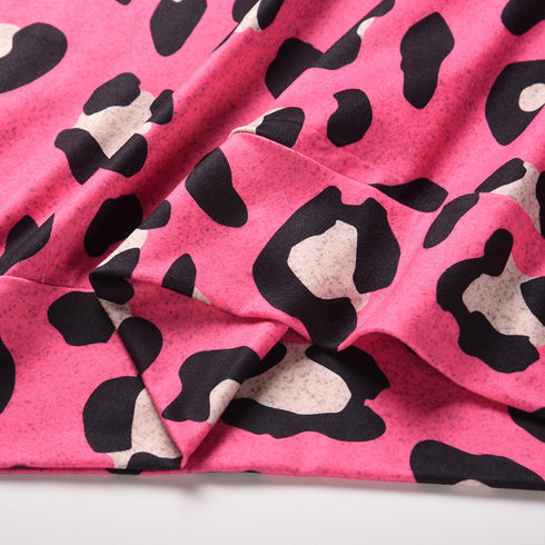 Women's Tunics Leopard Round Neck Knit Top