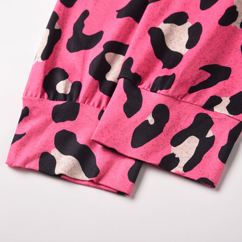 Women's Tunics Leopard Round Neck Knit Top