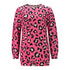 Women's Tunics Leopard Round Neck Knit Top