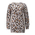 Women's Tunics Leopard Round Neck Knit Top