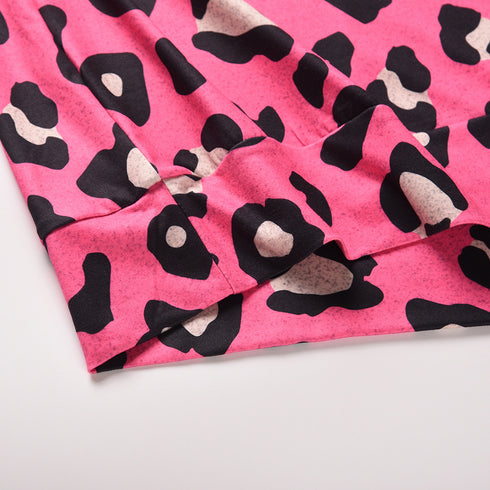 Women's Tunics Leopard Round Neck Knit Top