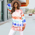 Women's Tunics Long Sleeve Tie-dye Printed Dress