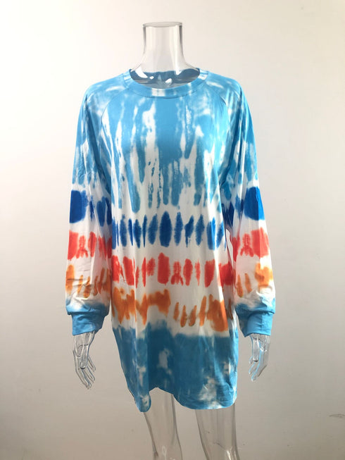 Women's Tunics Plus Size Tie-dye Printed Stylish Tops