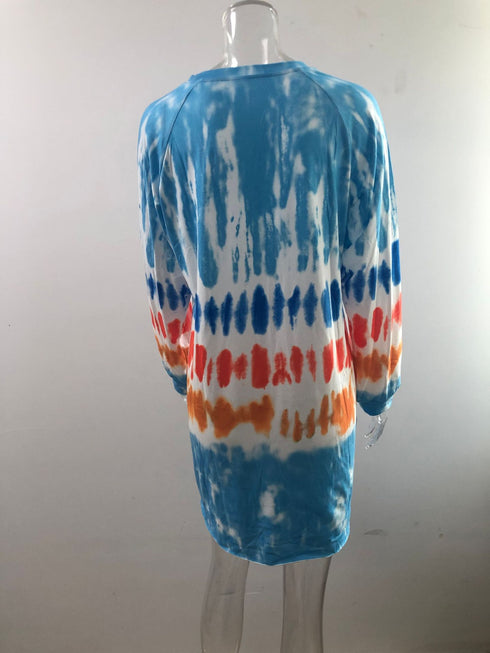 Women's Tunics Plus Size Tie-dye Printed Stylish Tops