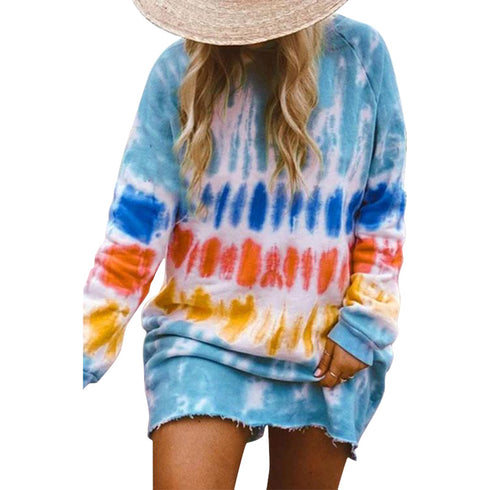 Women's Tunics Plus Size Tie-dye Printed Stylish Tops