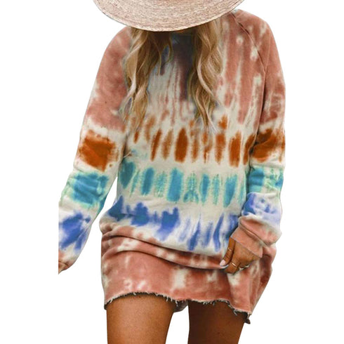Women's Tunics Plus Size Tie-dye Printed Stylish Tops