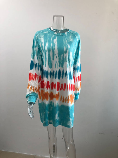Women's Tunics Plus Size Tie-dye Printed Stylish Tops
