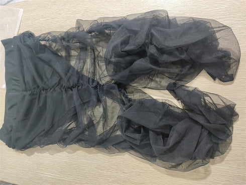 Women's Two Piece Outfits Backless T-shirt Gauze Pant