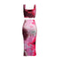 Women's Two Piece Outfits Print Vests Long Skirts Suit