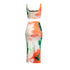 Women's Two Piece Outfits Print Vests Long Skirts Suit