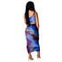 Women's Two Piece Outfits Print Vests Long Skirts Suit